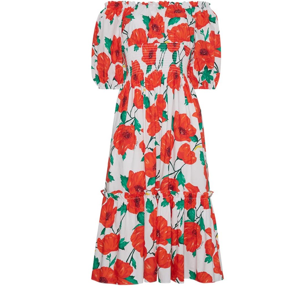 Cara Cara Floral Off-Shoulder Dress - Size Small - Picture 9 of 10